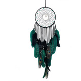 Atrapasueños, Plumas De Pavo Real, Perlas Que Brillan En La