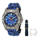 Reloj Hombre Victorinox 241813 Cuarzo Pulso Azul En Nylon