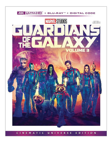 Guardianes De La Galaxia Vol. 3 Pelicula 4k + Blu-ray