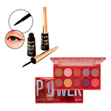 Kit Maquiagem Luisance Olhos Delineador Preto+ Paleta Sombra