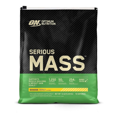 Suplemento en polvo Optimum Nutrition Serious Mass 5.44kg carbohidratos sabor banana | Meses sin interés