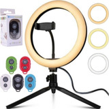 Kit Mini Tripe Suporte Anel De Luz P/ Celular Android iPhone