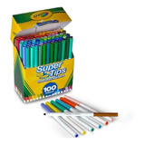 Crayola Supertips Plumones 100 Colores Lavables