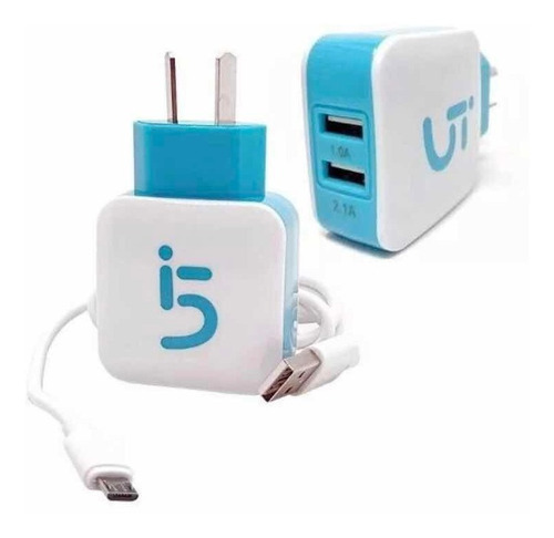 Cargador Celular Iglufive (2.1 A Y 1a) 220v Micro Usb