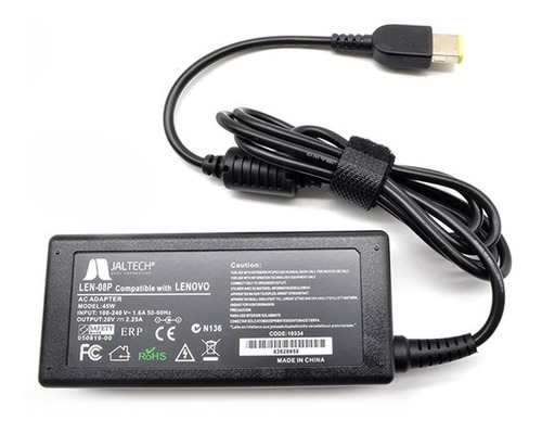 Cargador Jaltech Pc Portatil Para Lenovo 20v 2.25a Plug Usb 