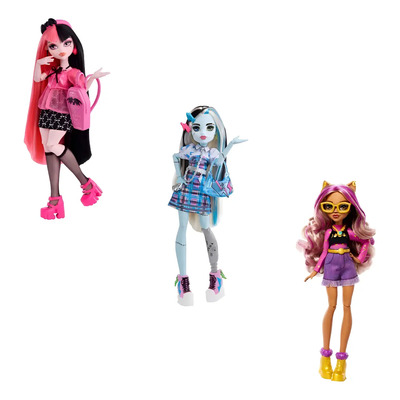 Draculaura, Frankie, Cladween 3pack Monster High Day Out | Meses sin interés