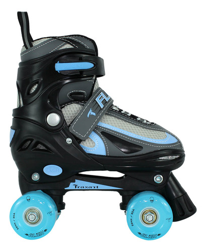 Patins Traxart Infantil Flash Azul Rodas Led Alien Azul-58mm