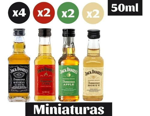 Pack De 10 Miniaturas Jack Daniels Originales Envío Incluido
