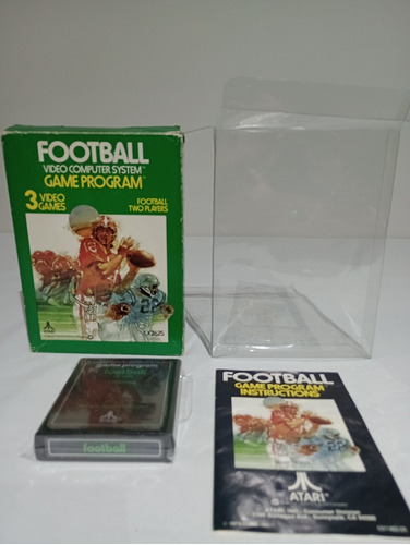 Atari 2600 Football En Caja, Juego, Manual Y Protector 