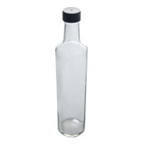 Botella Vidrio Aceite 500cc Redonda Transparente Tap Ins X48