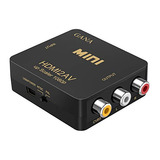 Convertidor Hdmi A Rca 1080p Con Usb - Negro