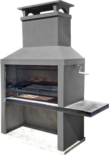 Parrilla Premoldeada Lisa 1.45 Mt Con Mesada Y Fogon Recta.