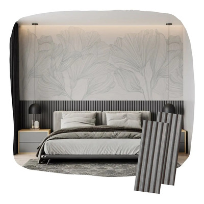 Lambrin Decorativo Wpc, Fácil De Instalar Y Limpiar 12pz Gris Lambrin | Envío gratis