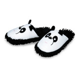 Chinelo Pantufa Panda Preto E Branco Infantil Feminino