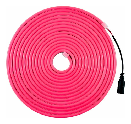 Tira De Neon A 12volts Con Adaptador A Corriente Elige Color Luz Rosa