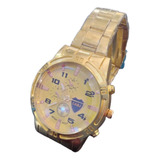 Boca Reloj Sports Con Malla Dorada 