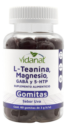 Gomitas L Teanina, Magnesio, Gana Y 5 Htp Vidanat 