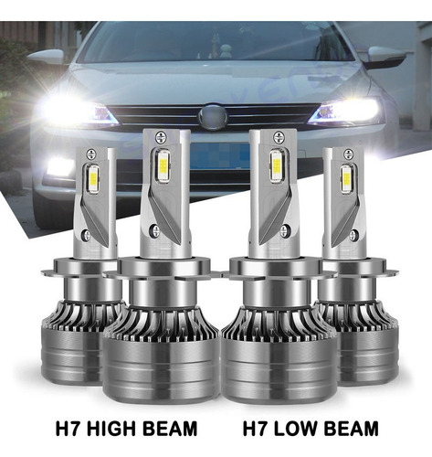 Para Volkswagen Vento 18 20 Kit De Focos Led Luz Alta/baja