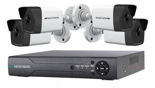 Kit 4 Camaras 2mpx Colorvu Hikvision Dvr 8ch Disco Ssd