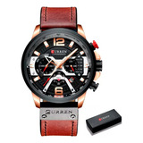 Reloj Hombre Curren 8329  Color Negro/plateado/dorado.