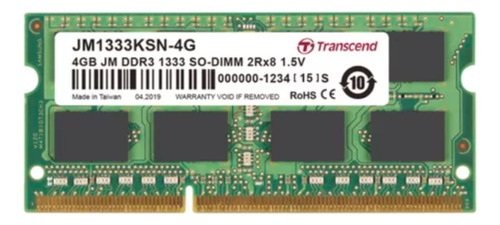 Memoria Ram Transcend 4gb 10600 Ddr3 1333 1.5v Jm1333ksn-4g