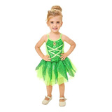 Vestido Fantasia Infantil Fada Sininho Tinkerbell 