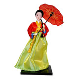 Figura De Kimono De Geisha, Muñeca Hanbok Coreana, Mini