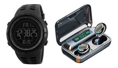 Reloj Deportivo 1251 Bluetooth + F9 Audífonos Base Carga