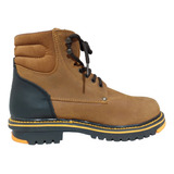 Bota Establo De Cadete Tipo Caterpillar Piel Res Mango Crazy