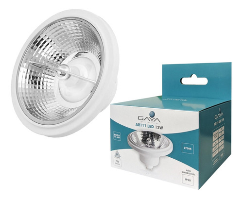 Kit 10 Lâmpada Led Ar111 Luz Forte Foco 24° 12w Gu10 Bivolt