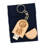 Pendrive Madera Llavero De 8gb Para Personalizar Con Grabado