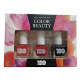 Set 3 Esmaltes Color Beauty Tonos Rojos