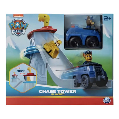 Mini Torre Paw Patrol Con Vehiculo Chase O Marshall Spin Mas Color Azul