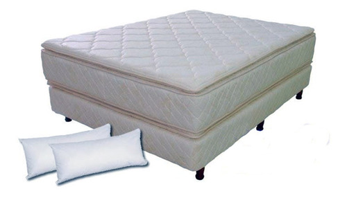 Somier + Colchon 140 X190 X 32 Doble Pillow Fabrica
