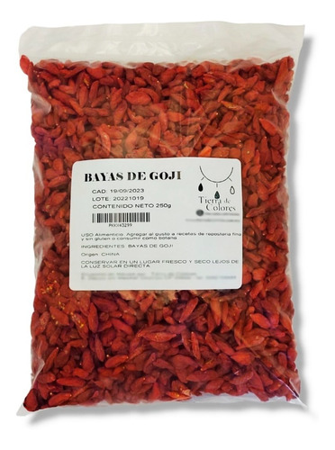 Bayas De Goji Enteras Y Deshidratadas 250g