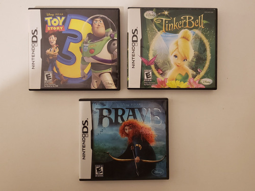 Lote 3 Juegos Nintendo Ds Toy Story 3 Brave Tinkerbell 