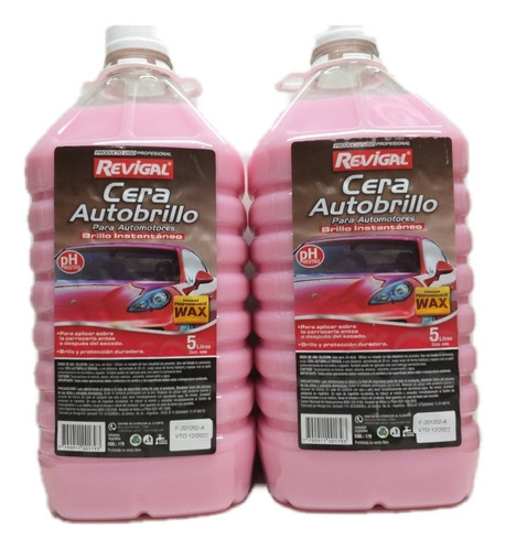 Combo 2 Ceras Autobrillo Revigal 5 L