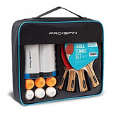 Pro Spin Juego De Ping Pong Portatil Kit Para 4 Jugadores