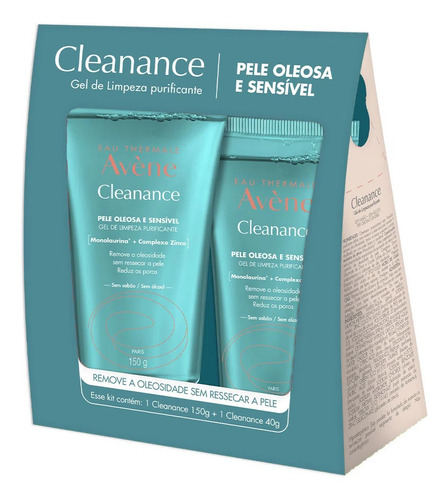 Kit Gel  Limpeza Facial Purificante Cleanance 150g+40g Avène