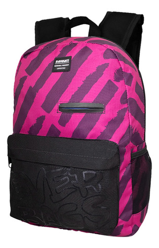 Mochila Premium Everbags Feminina Confortável Resistente Reforçada 17l Rosa E Preto