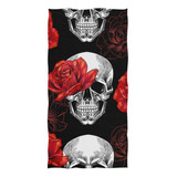 Toalla De Mano, Calavera Y Rosas Rojas Toallas De Mano Para 