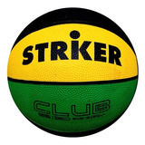 Pelota Basquet N°7 Striker Goma Vulcanizada Basket Cke Color Negro/amarillo/verde