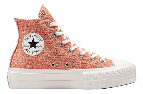 Tenis Converse Ctas Lift Hi Plataforma Coral Brillo Original