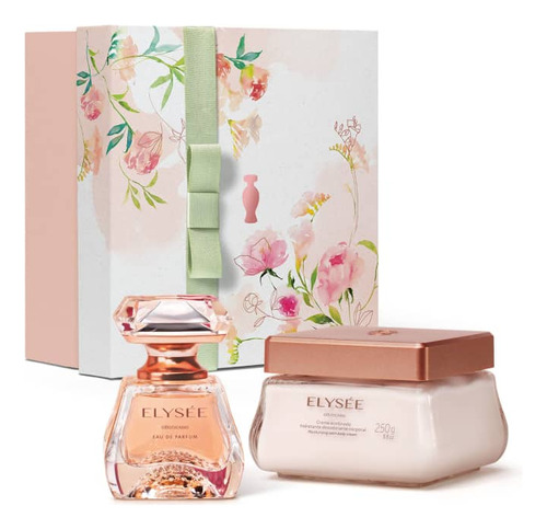 Kit Presente Dia Das Mães Perfume Elysée Creme Acetinado