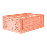 Caja Organizadora Plegable Apilable Maxi Salmon Pink Ay Kasa