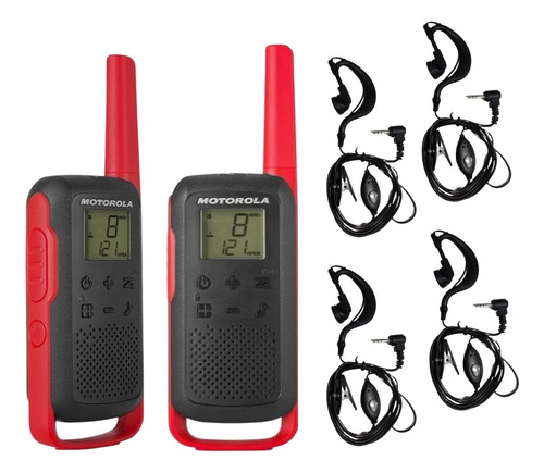 Combo 10 Rádio Talkabout Comunicador Com Fone Ouvido Ptt +nf