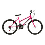 Bicicleta Aro 24 18 Marchas Ultra Bikes Feminina Rosa Tamanho Do Quadro M
