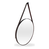 Espelho Adnet Café 60cm Suporte Alça Banheiro Sala Quarto
