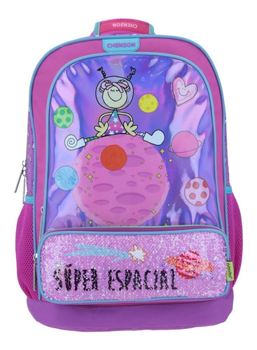 Mochila Niña Chenson Happy Girl Fuchsia Primaria Original