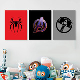 Set 4 Cuadros 30x20 Avengers Vengadores Superheroes Infantil